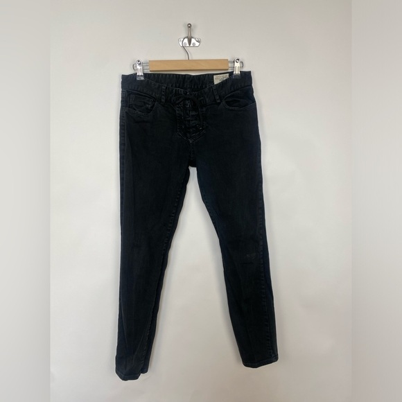 Nili Lotan 111/88 Black‎ Lace Up Jeans Size 6 - Picture 2 of 12